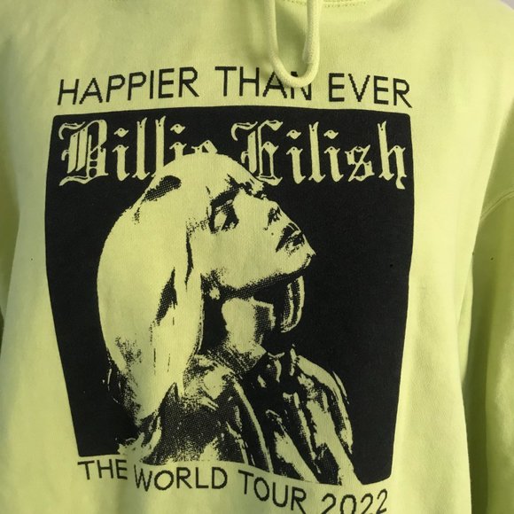 Billie Eilish Happier Than Ever 2022 World Tour Hoodie Sz XL - Picture 3 of 12